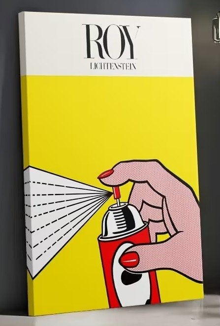 Roy Lichtenstein - Spray - Canvas Schilderij, Antiek en Kunst, Verzenden