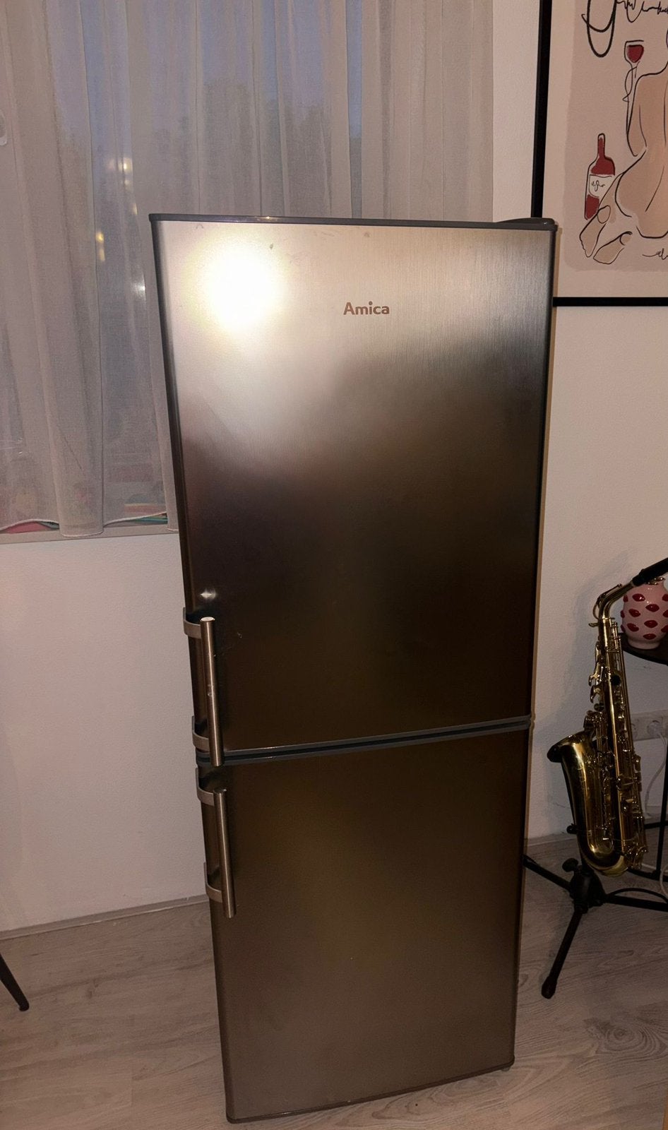 Amica koel-vriescombinatie, Witgoed en Apparatuur, Koelkasten en IJskasten, 200 liter of meer, Ophalen, Zo goed als nieuw, Met aparte vriezer