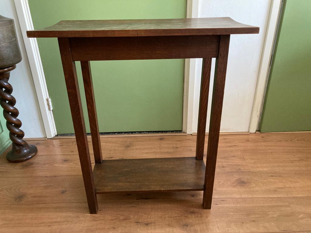 Mooi oud houten side tafeltje, Huis en Inrichting, Ophalen, 50 tot 100 cm, Gebruikt, Eikenhout