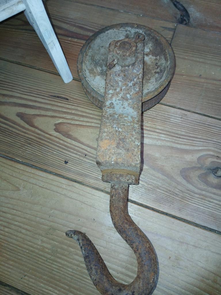 Oude Industriële katrol, Ophalen of Verzenden
