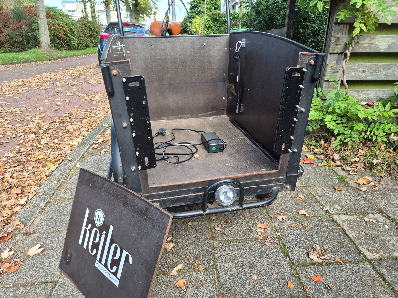 Elektrische Keiler Vittori bakfiets, 2 accu’s, Gebruikt, Goederen, Velgrem, Elektrisch