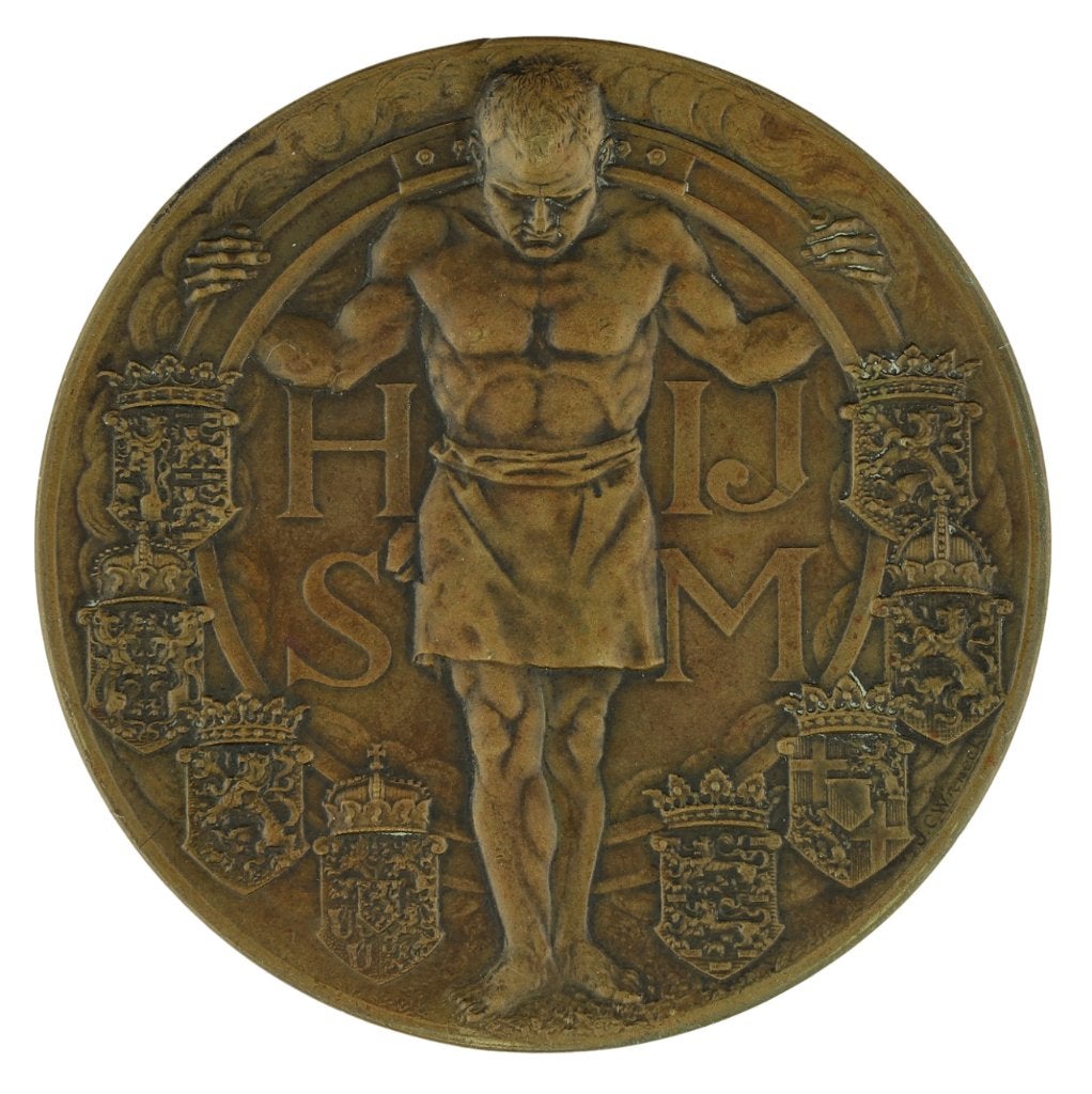 Penning J.C. Wienecke : 75 jaar H.IJ.S.M., 1914, Verzenden, Brons, Nederland