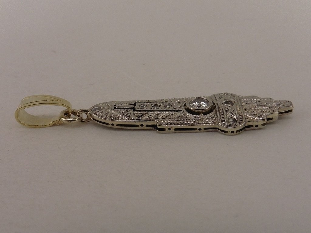 Gouden hanger met diamant                                G31, Gebruikt, ., Ophalen of Verzenden, .
