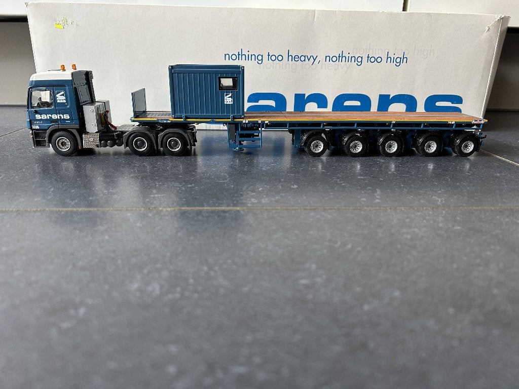 Sarens Mercedes Benz Actros 6x4 & Ballasttrailer WSI 1/50, Verzenden, Gebruikt, Bus of Vrachtwagen, Wsi