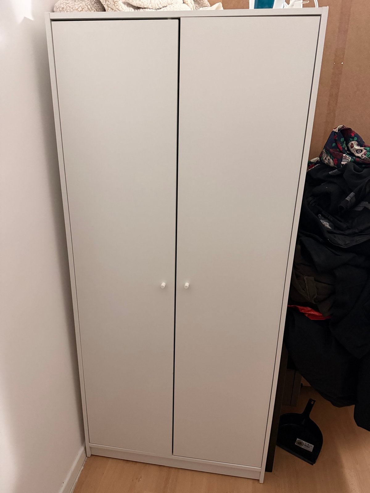 Witte kast met planken, Ophalen, Gebruikt, 50 tot 100 cm, 150 tot 200 cm