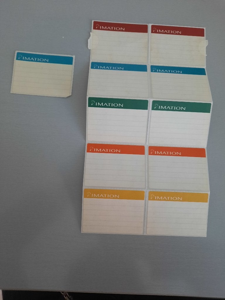 11 x etiket voor floppy / diskette, Ophalen of Verzenden, Nieuw