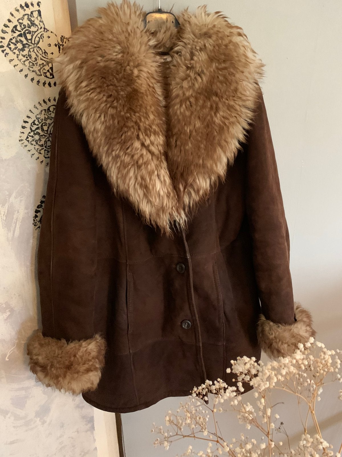 Shearling vintage lammy coat L, -, Maat 42/44 (L), Ophalen of Verzenden, Zo goed als nieuw