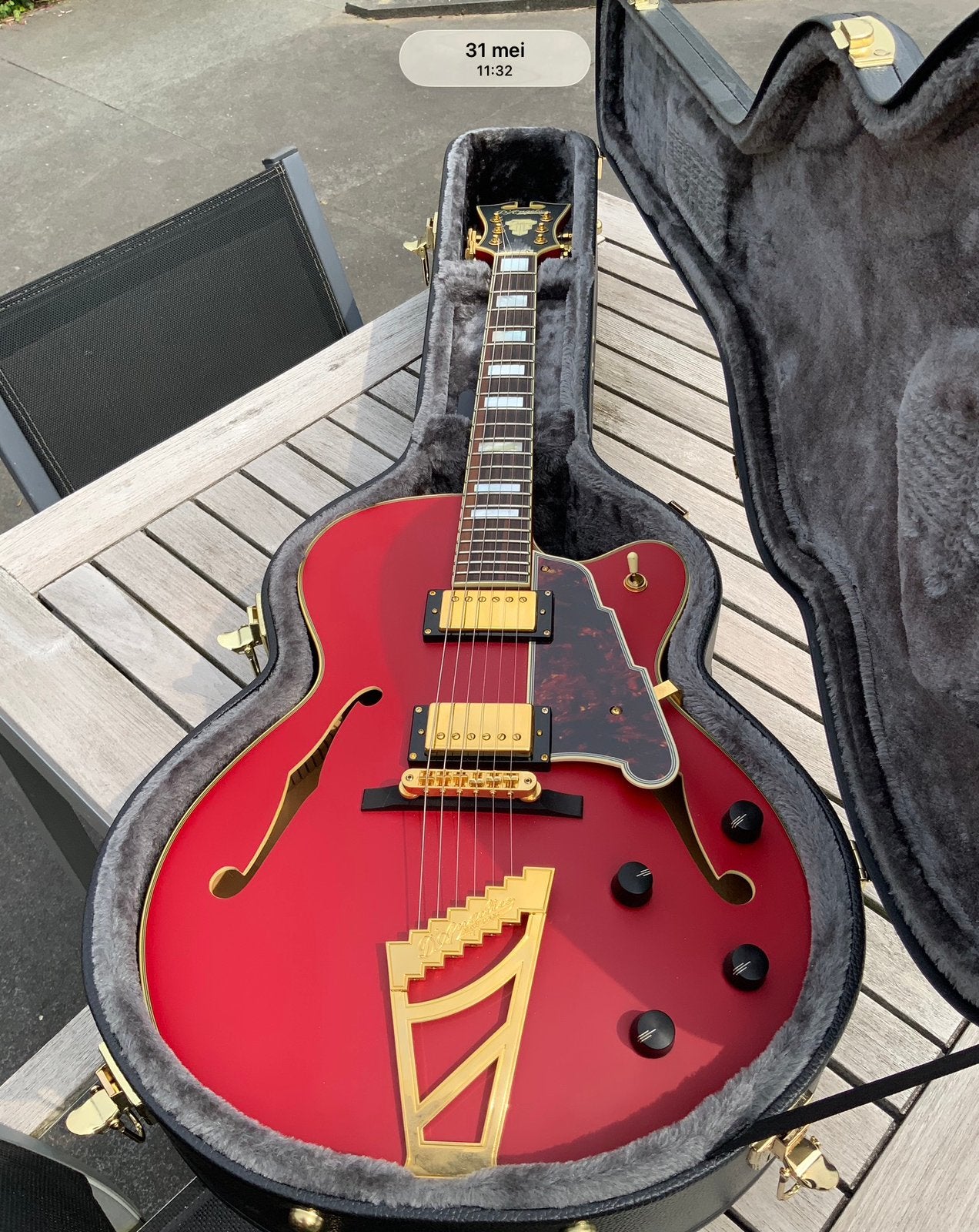 D’Angelico DLX Schecter Hellraiser C1 FR Travel Guitar EVH, Ophalen, Zo goed als nieuw, Solid body