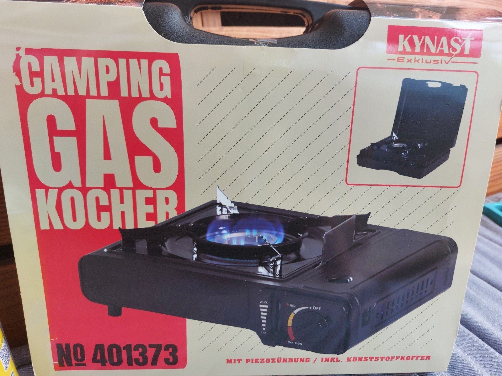 Kynast Camping Gas Koker met 4 gaspatronen, Ophalen, Nieuw