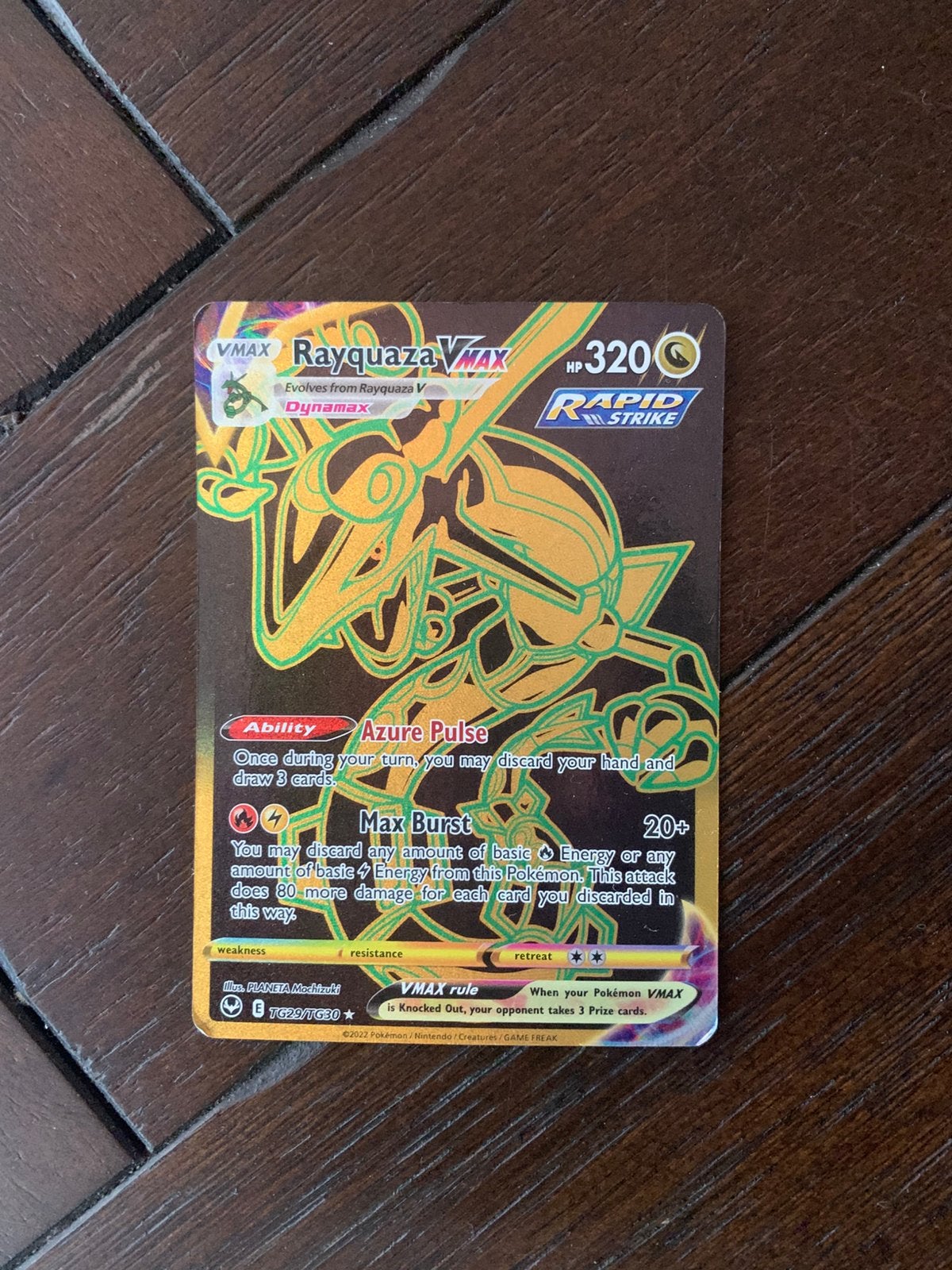 Pokemon kaart Rayquaza VMAX, Ophalen, Zo goed als nieuw