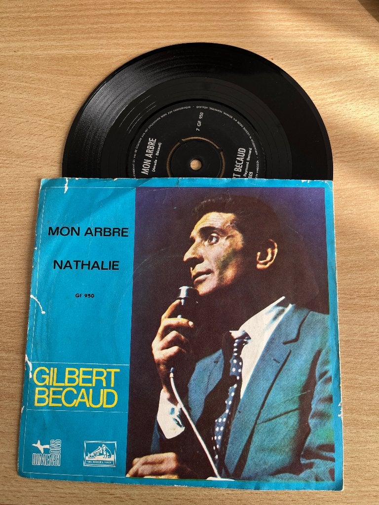 Gilbert Bécaud single vinyl, Cd's en Dvd's, Vinyl Singles, Gebruikt, 7 inch, Ophalen of Verzenden, Pop
