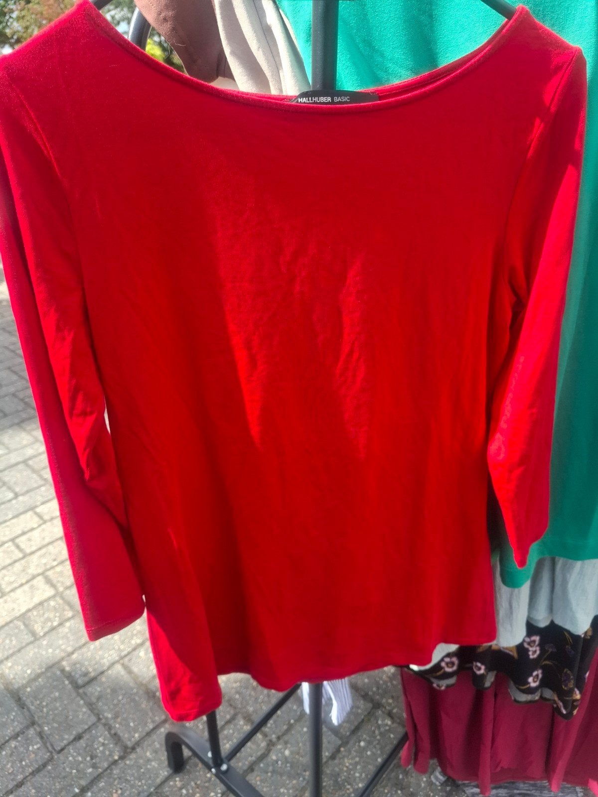 Hallhuber Basic Rood Shirt Maat M, Kleding | Dames, Maat 38/40 (M), Hallhuber Basic, Ophalen of Verzenden, Lange mouw