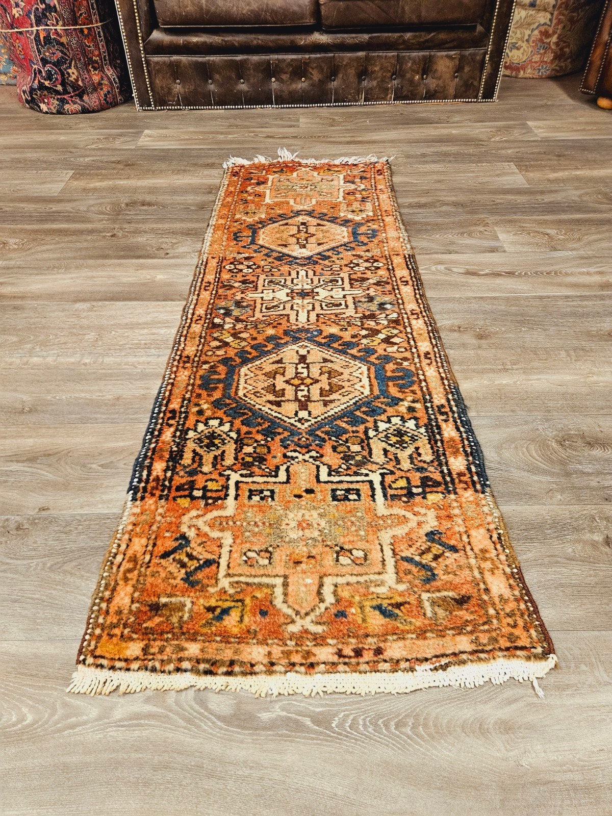 Perzisch Handgeknoopt Tapijt. prachtige kleuren, Perzisch, 200 cm of meer, Zo goed als nieuw, Bruin