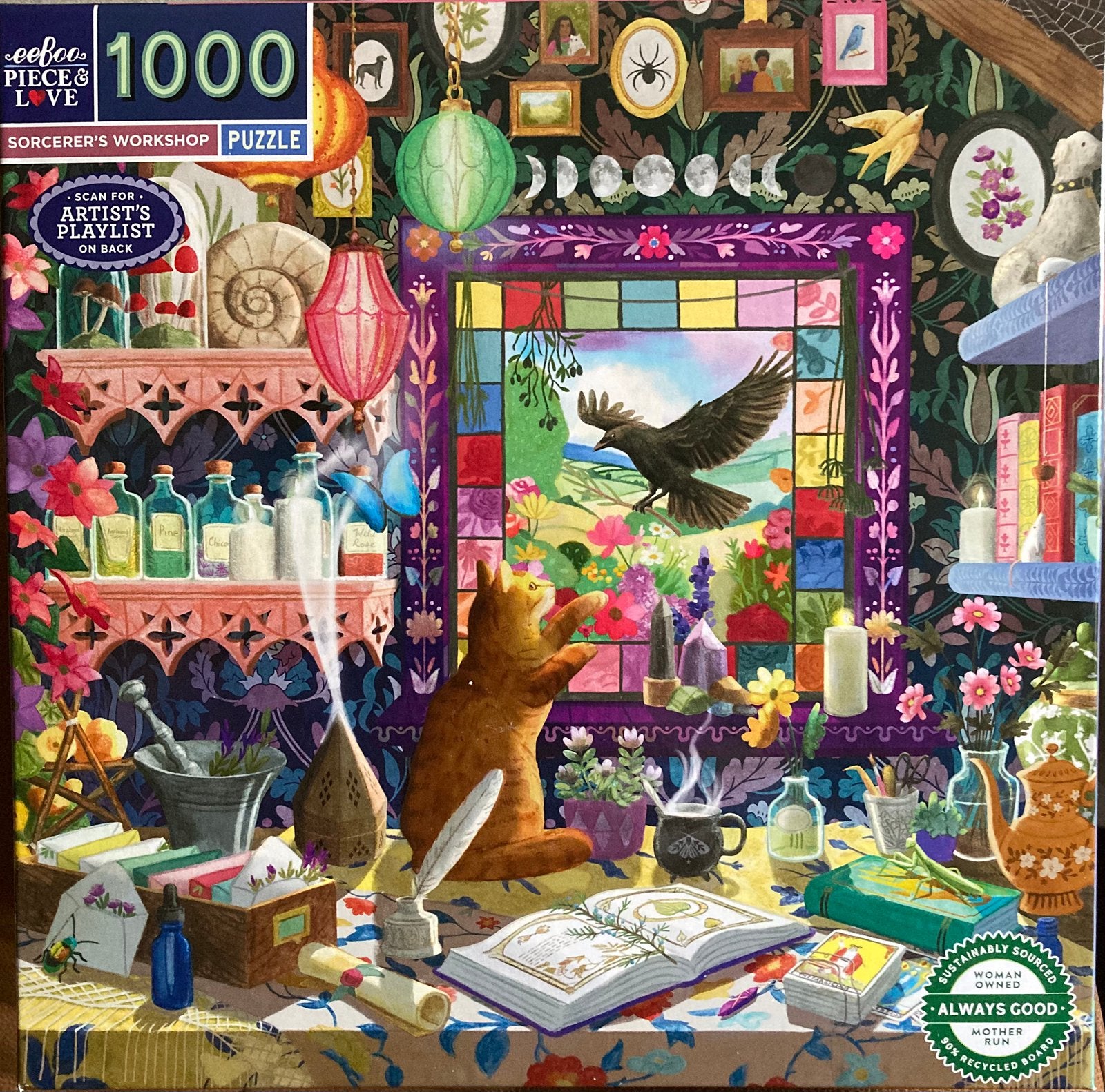 EeBoo 1000🧩 Sorcerer’s Workshop, Hobby en Vrije tijd, Ophalen of Verzenden, 500 t/m 1500 stukjes, Zo goed als nieuw, Legpuzzel