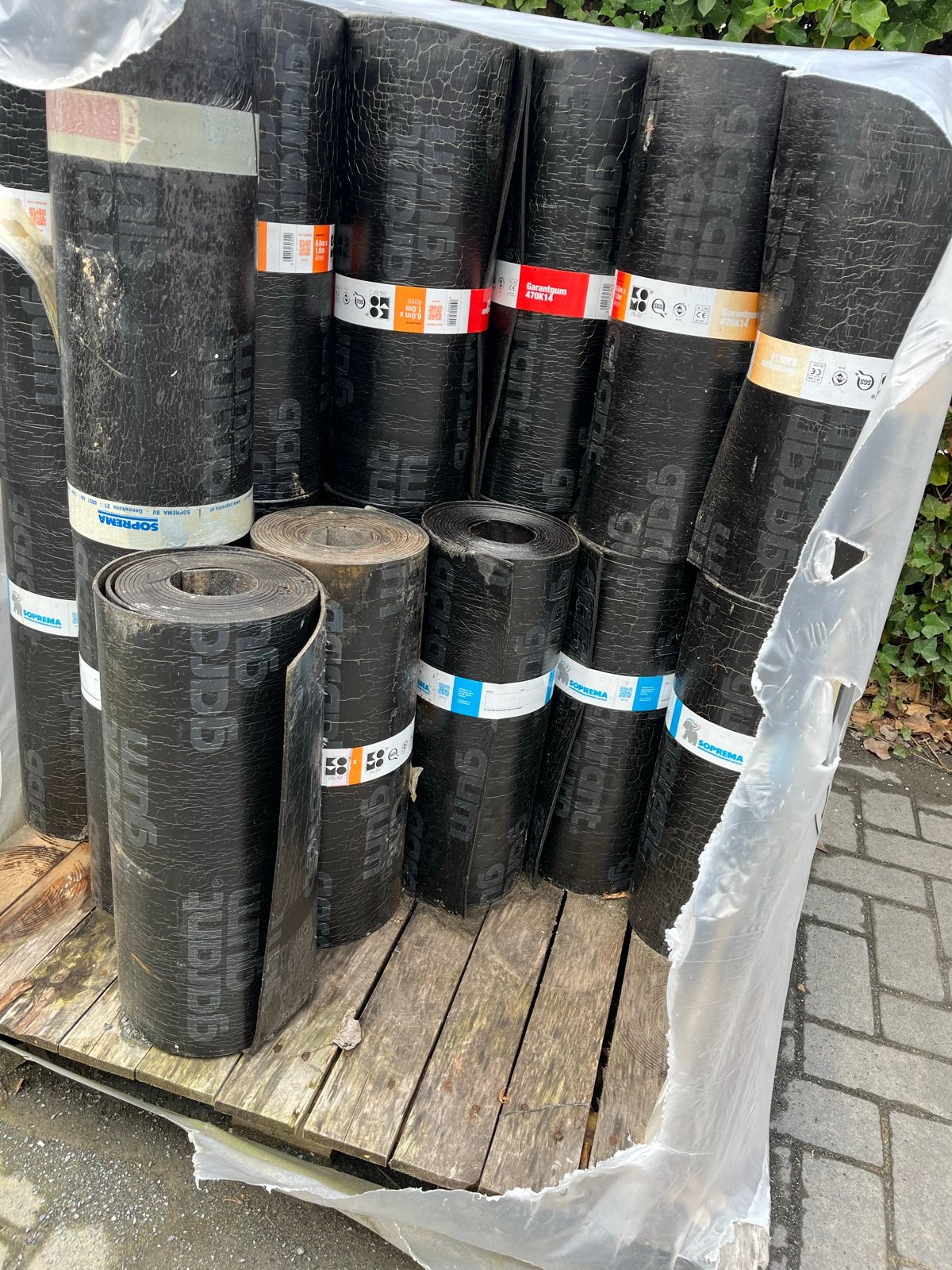 Dakleer Rollen - Garantgum 470K14 halfe dakrollen van 50 cm., Doe-het-zelf en Verbouw, Dakpannen en Dakbedekking, Ophalen, Overige materialen