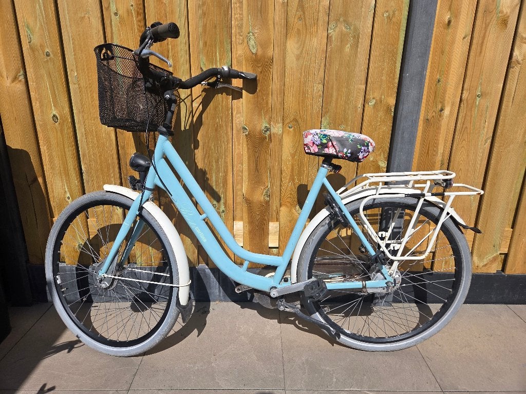 Vrouw fiets, Gebruikt, Versnellingen, Trommelrem, Ophalen