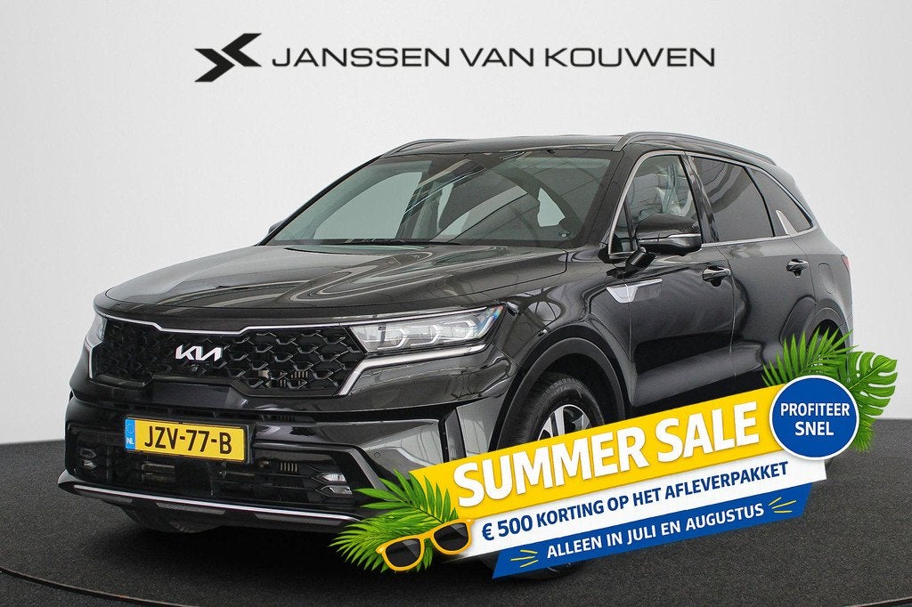Kia Sorento 1.6 T-GDI Plug-in Hybrid 4WD DynamicLine Trekhaa, Auto's, Kia, Automaat, 14 kWh, 4 cilinders, Zwart