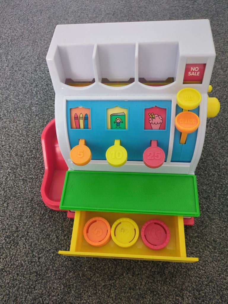 Fisher-Price speelgoed kassa, Ophalen