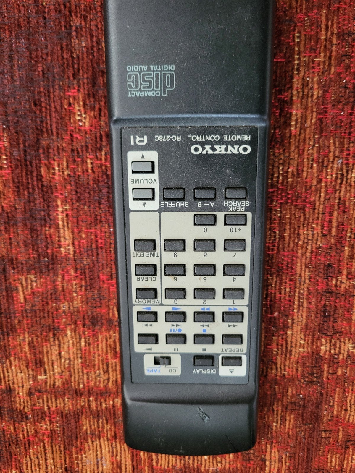 Onkyo Stereo Cassette Tape Deck R1 met afstandsbediening, Ophalen, Enkel, Tiptoetsen