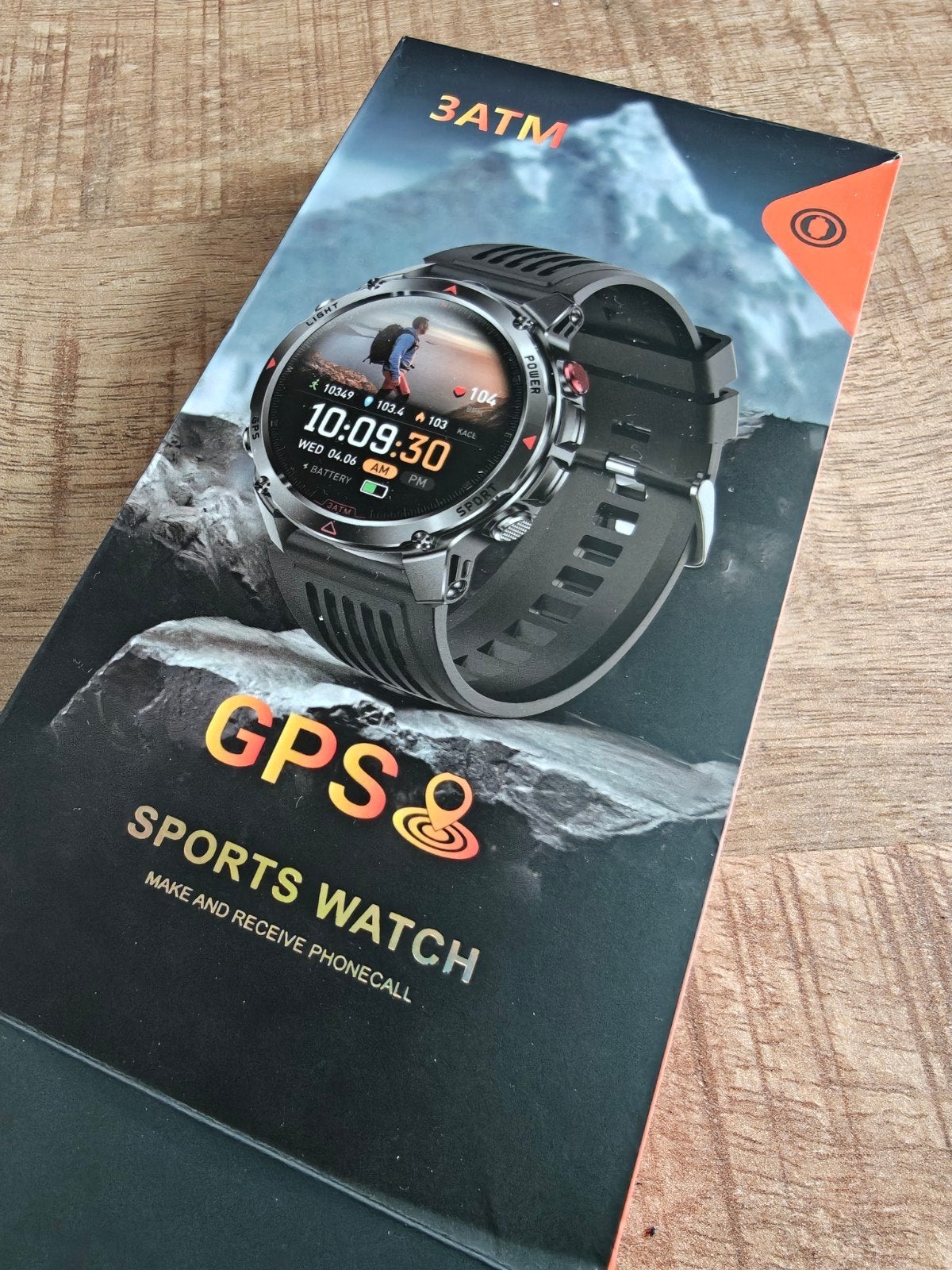Smartwatch heren, 100+ sporten, GPS, kompas, hoogtemeter, Ophalen, Zwart, Hoogte, Zo goed als nieuw