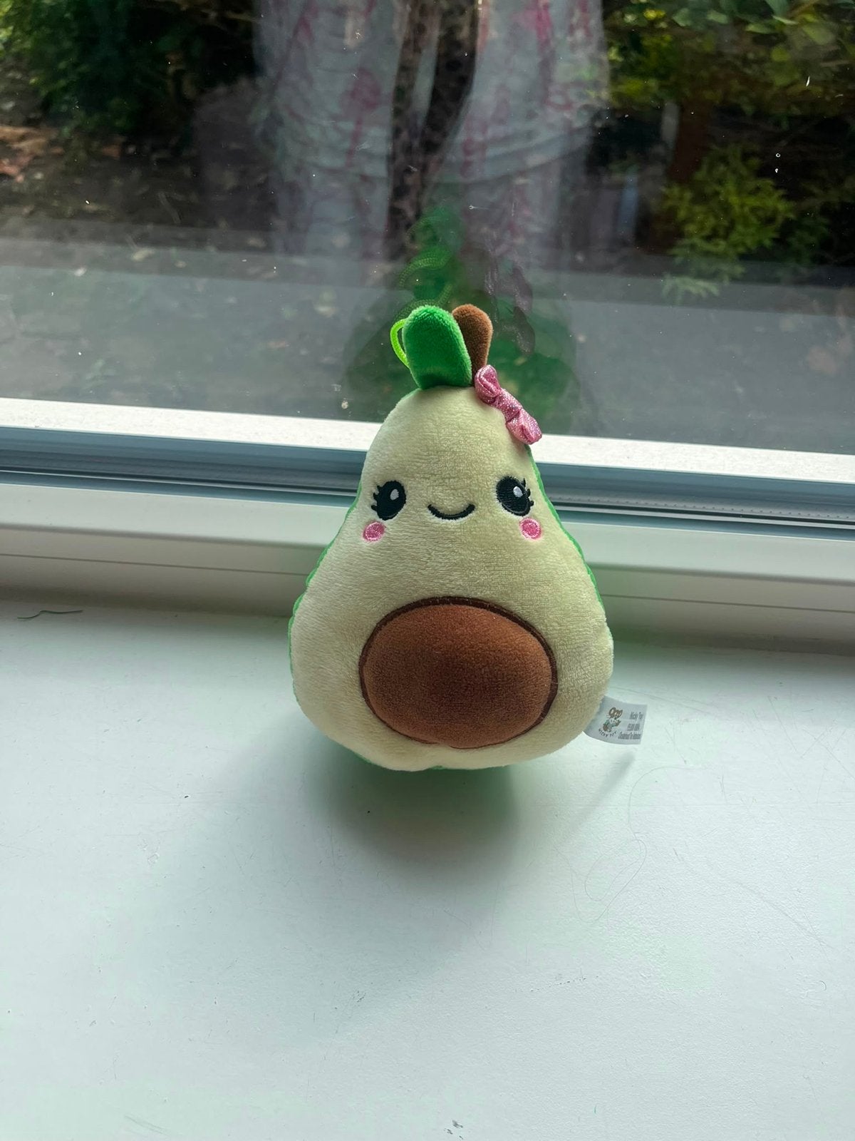Leuke avocado knuffel met roze strik, Groen, Overige karakters, Overige typen, Ophalen of Verzenden