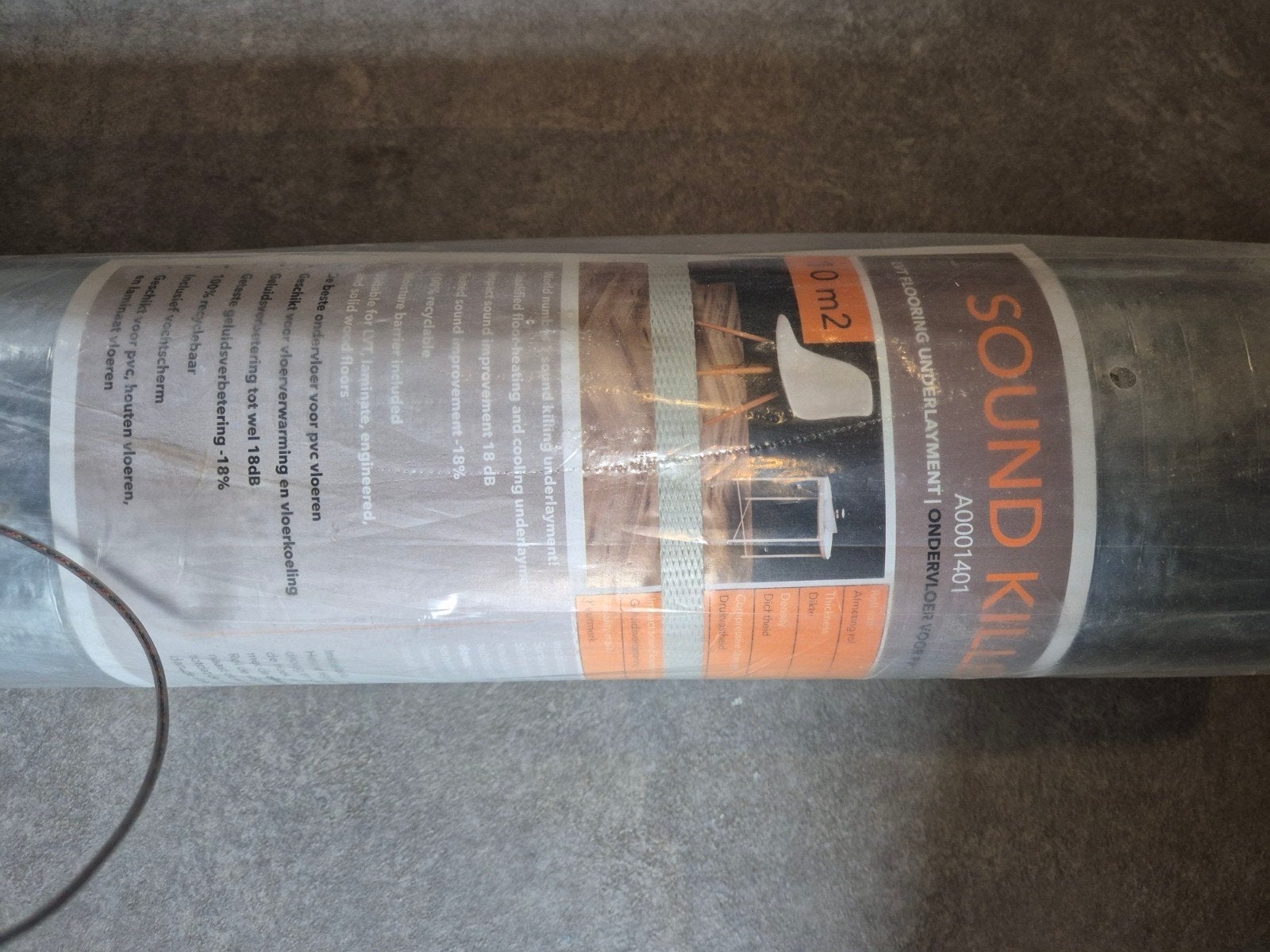 Sound Killer ondervloer voor PVC vloeren - 10 m², Ophalen, Minder dan 50 cm, Rond, Nieuw