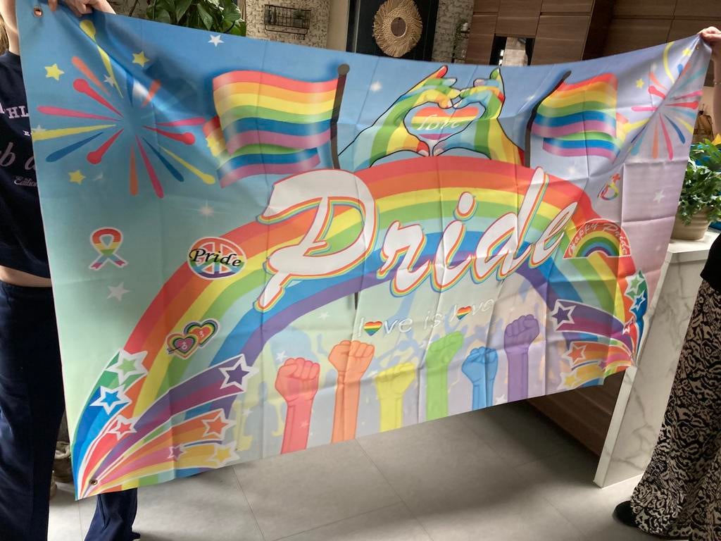 Pride vlag, Ophalen of Verzenden, Zo goed als nieuw