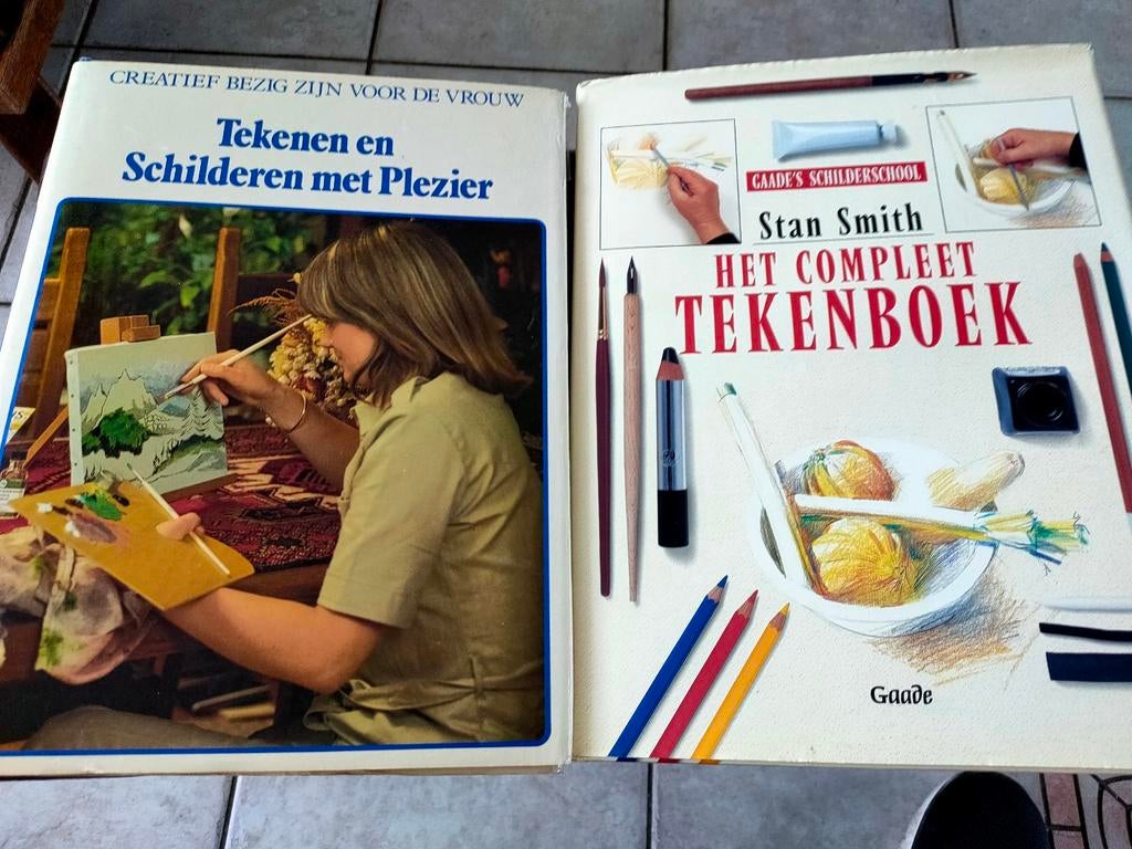 2 boeken , tekenen en schilderen met plezier, Ophalen of Verzenden