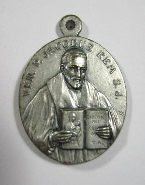 Zeldzame Religieuze Penning Pater Jakob Rem S.J. (6888-14), Ophalen, Zo goed als nieuw, Sieraad