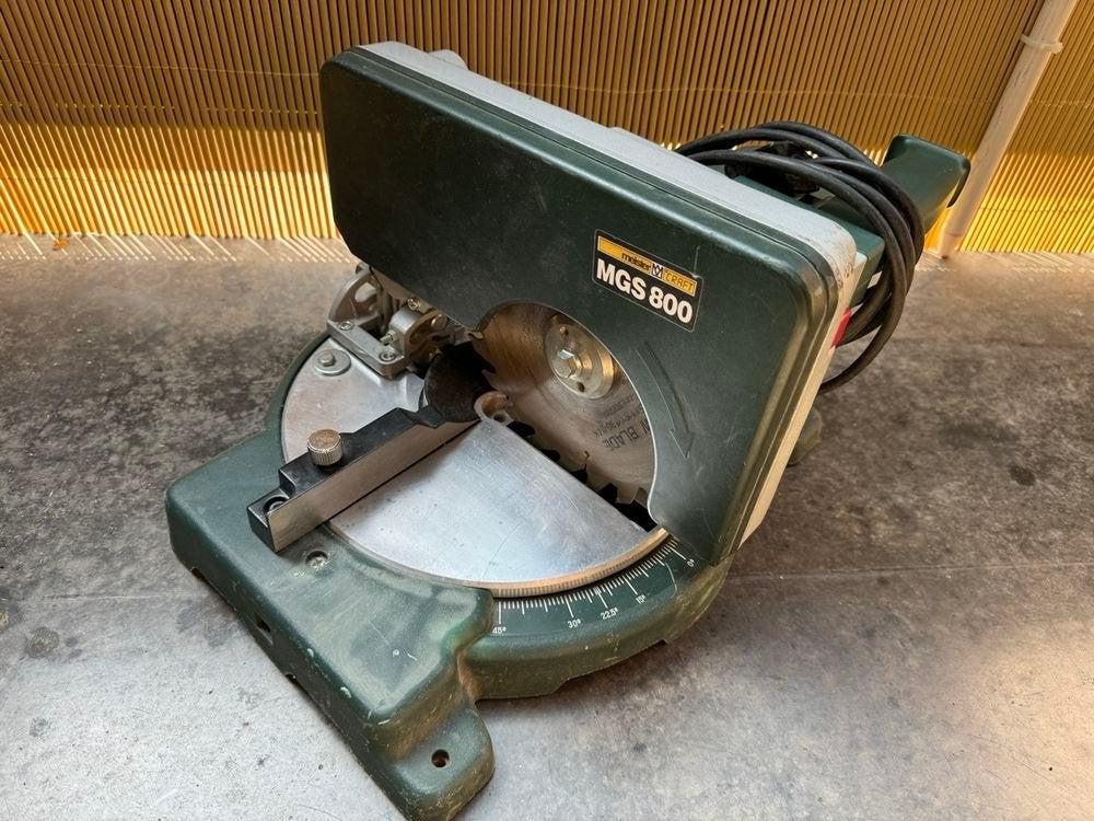 Meistercraft MGS 800 afkort-verstek zaagmachine, Overige merken, Gebruikt, Ophalen of Verzenden, Afkortzaag