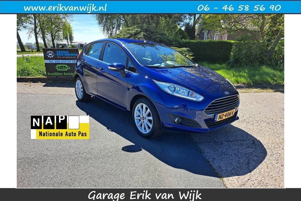 Ford Fiesta 1.0 101 Pk Titanium 5 drs Airco/Cruise control/N, Voorwielaandrijving, 101 pk, Euro 6, Blauw