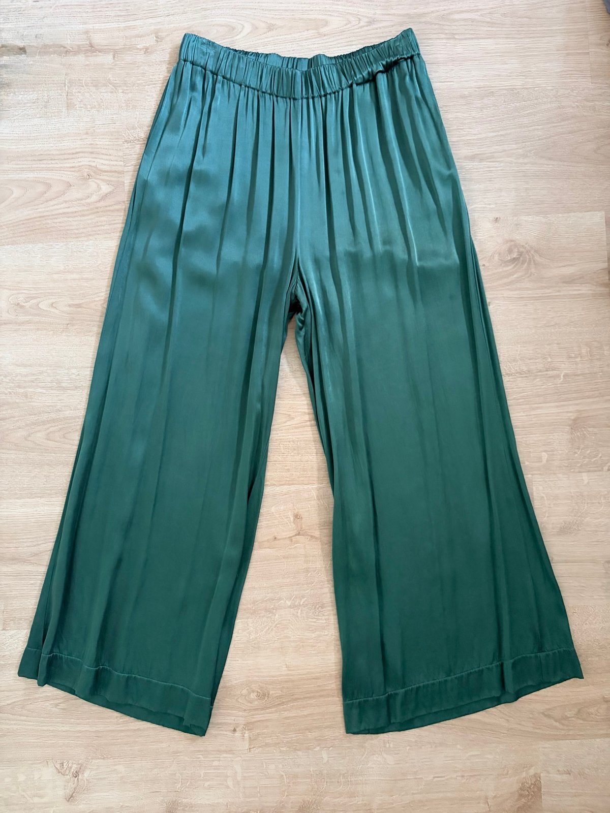 Groene viscose broek van Greek Archaic Kori - Maat L, Kleding | Dames, Ophalen of Verzenden, Zo goed als nieuw, Maat 42/44 (L)