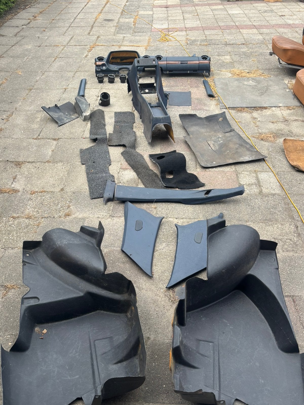 Mercedes  w123 interieur delen blauw, Ophalen, Gebruikt, Mercedes-Benz