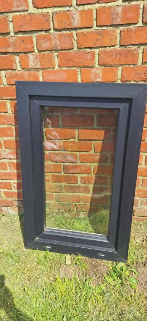Raam Mat zwart RAL 9005, Ophalen, Nieuw, Glasplaat, 160 cm of meer