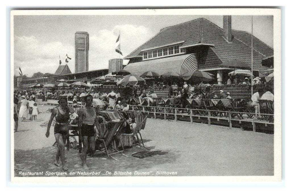 Bilthoven, Restaurant Sportpark "De Biltsche Duinen", Ophalen of Verzenden, 1940 tot 1960, Ongelopen, Utrecht
