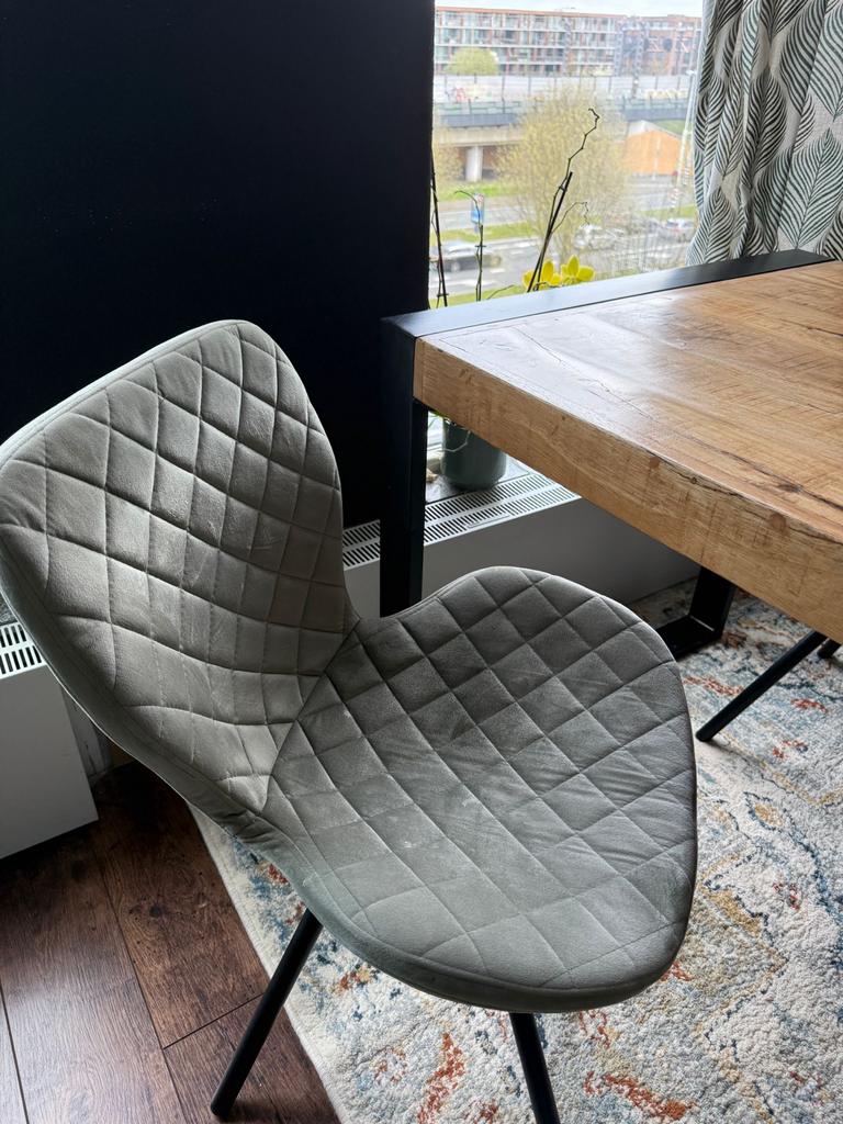4 Eettafel stoelen van Kwantum, Huis en Inrichting, Stoelen, Gebruikt, Overige kleuren, Ophalen of Verzenden, Vier