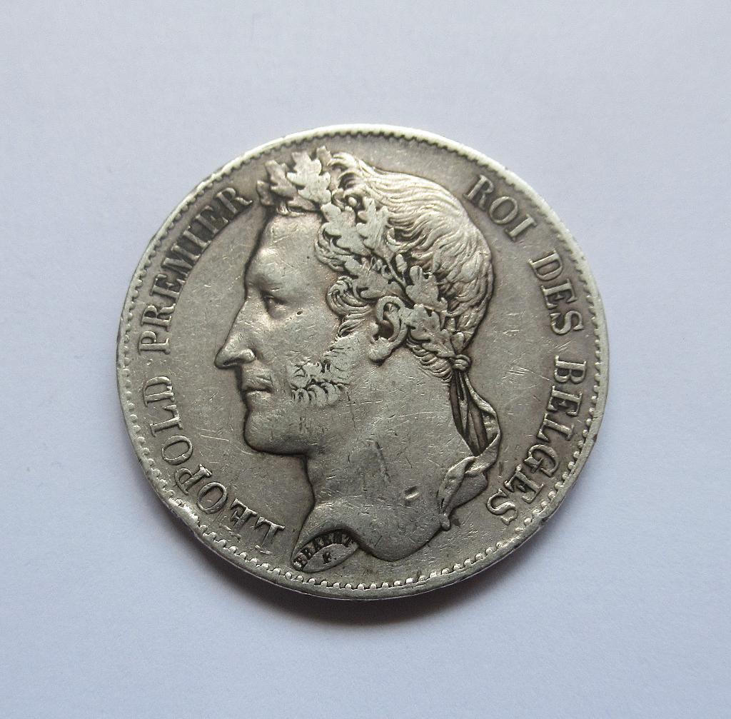 belgie 5 francs 1849, Verzenden, België, Zilver