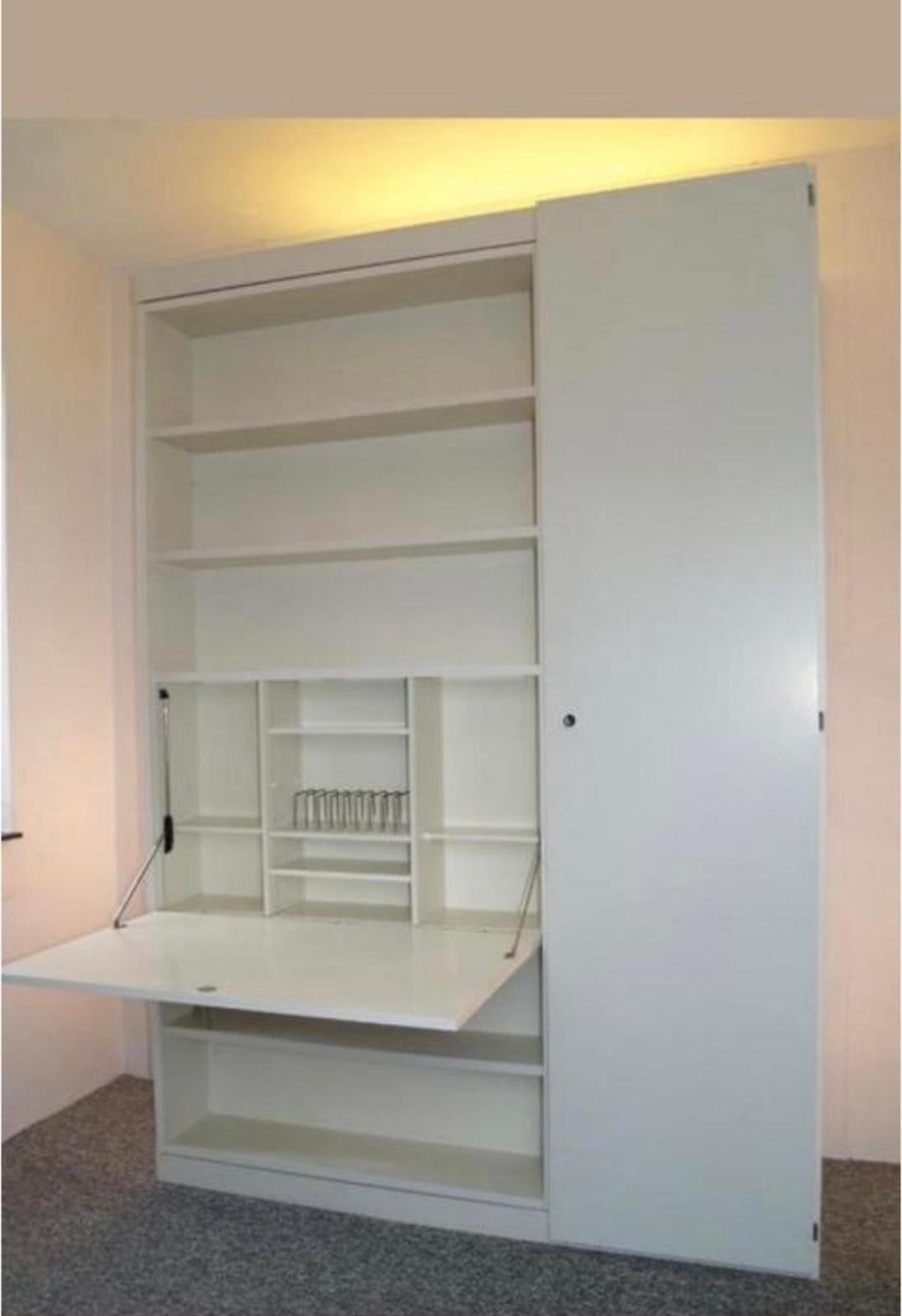 INTERLUBKE wandkast met klapbed - vintage design, Ophalen, Gebruikt, 150 tot 200 cm, 25 tot 50 cm