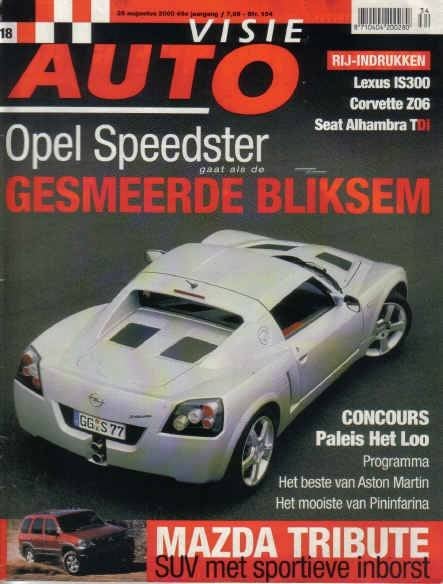 Autovisie 18 2000 : Opel Speedster - Chevrolet Corvette Z06, Ophalen of Verzenden, Gelezen, Algemeen