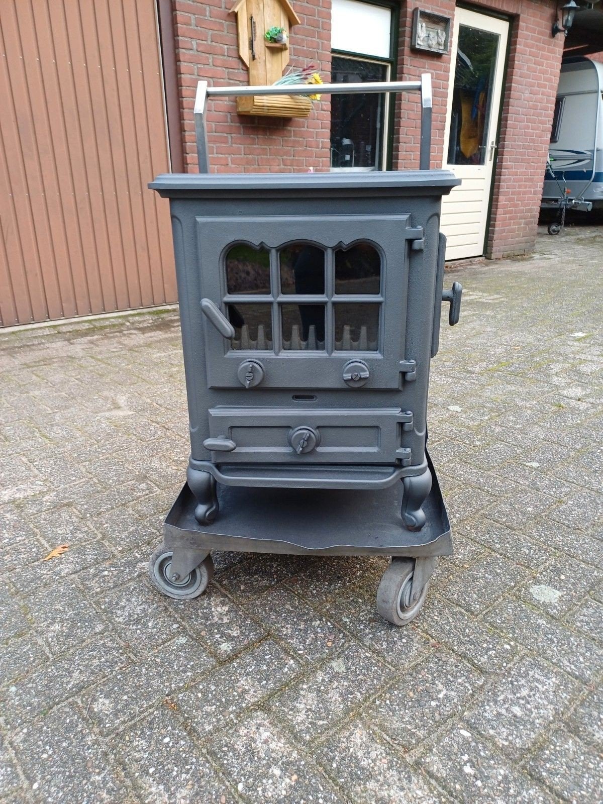 laxevaags Trianon 8 kw Houtkachel, Ophalen of Verzenden, Zo goed als nieuw, Hout, Houtkachel
