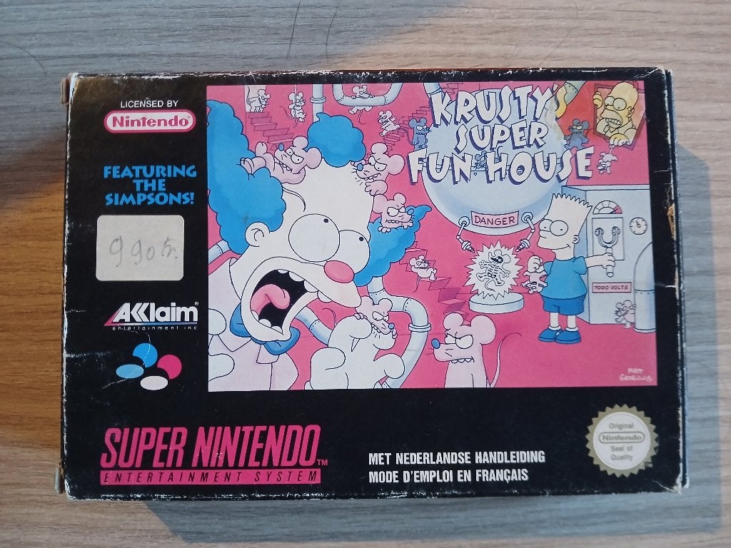Krusty's Fun House CIB SNES, 1 speler, Ophalen of Verzenden, Gebruikt, Vanaf 3 jaar