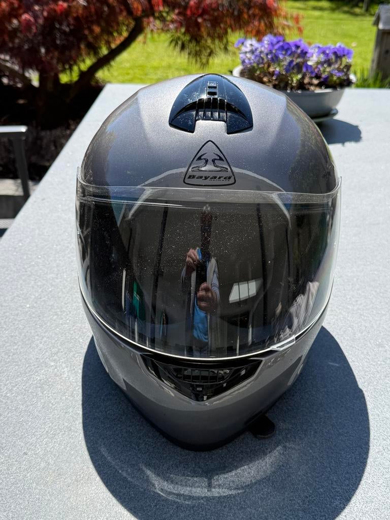 Bayard Motorhelm Maat L 60 - Grijs, Motoren, Overige merken, Ophalen of Verzenden, Integraalhelm, L