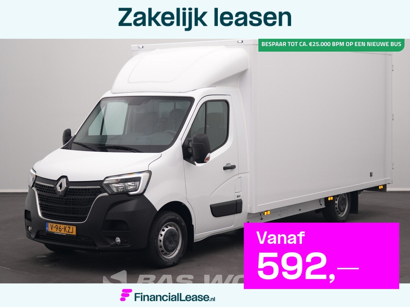 Renault Master 165PK BPM VRIJ! Lowliner Bakwagen Navi LED Ai, Start-stop-systeem, Stof, 2399 kg, Euro 6