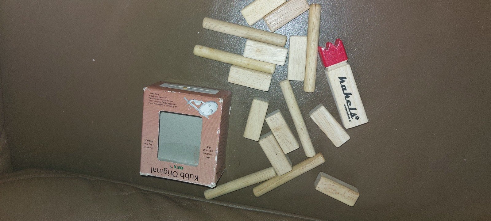 Kubb Original - Oud Viking vaardigheidsspel, Drie of vier spelers, Ophalen of Verzenden, Gebruikt, BEX Sport