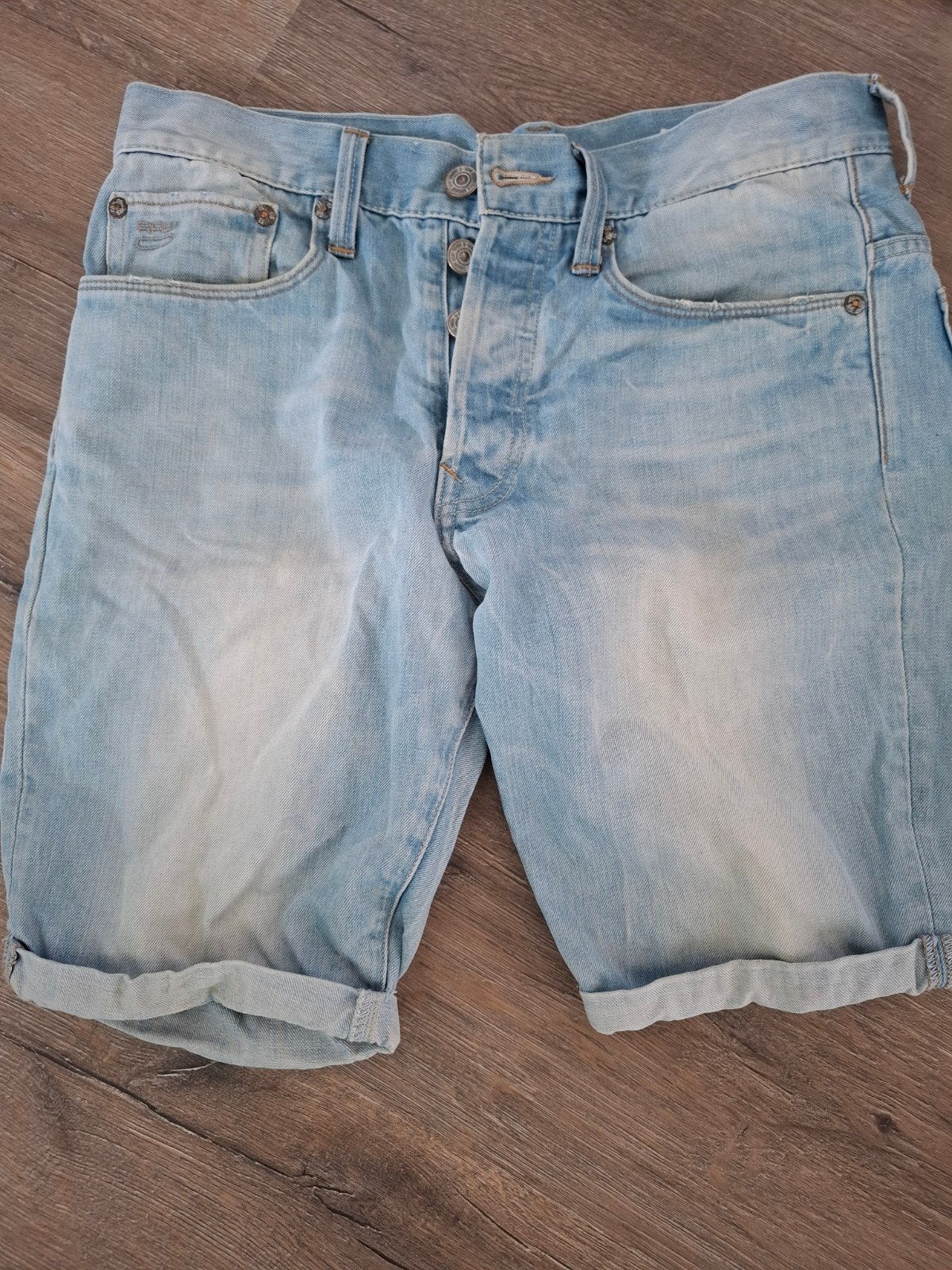 G-Star 3301 Heren Korte Spijkerbroek Maat 29 - Lichtblauw, Kleding | Heren, Spijkerbroeken en Jeans, Ophalen, Blauw, W32 (confectie 46) of kleiner