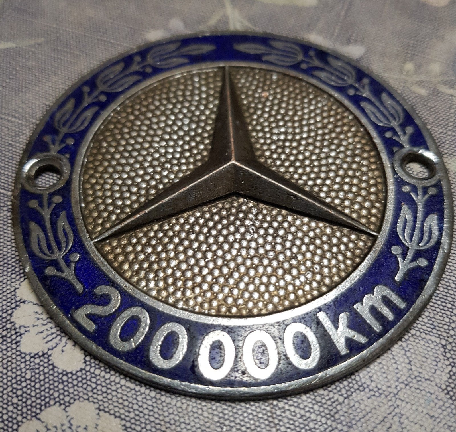 Mercedes grille embleem 200.000 km., Verzamelen, Ophalen of Verzenden, Zo goed als nieuw, Auto's