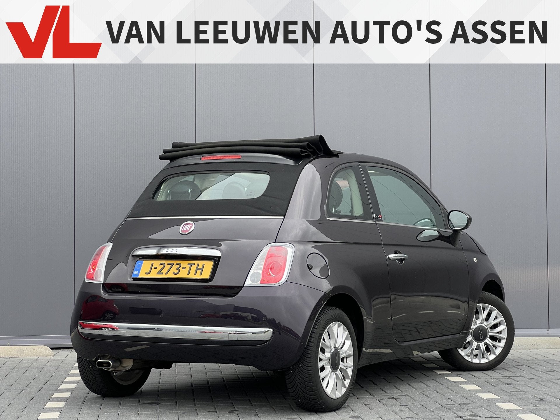 Fiat 500C 1.2 Popstar | RIJKLAAR | Paars | Nette auto, Voorwielaandrijving, Stof, Gebruikt, Cabriolet