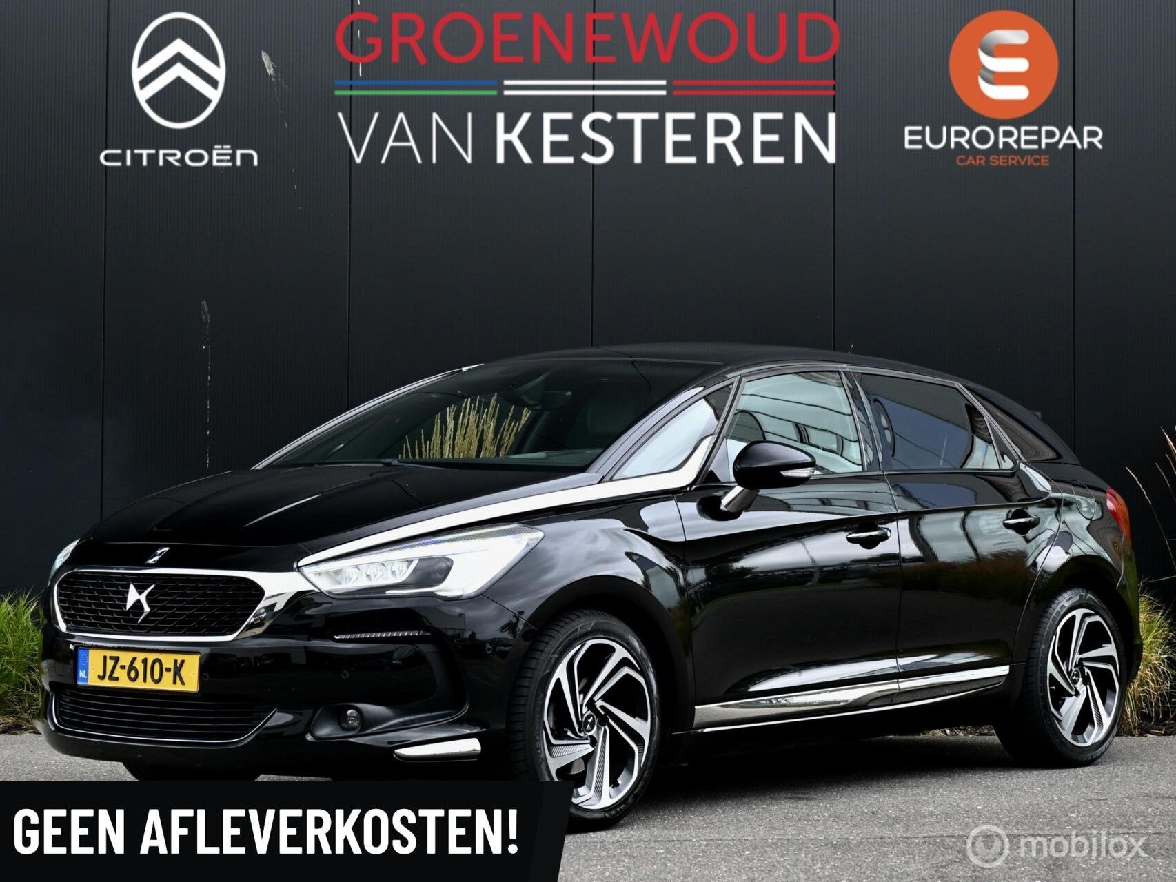 Ds 5 165pk Chic I Automaat I Leder I Panodak I Trekhaak I, Auto's, DS, 12 maanden, Gebruikt, 4 cilinders, Zwart