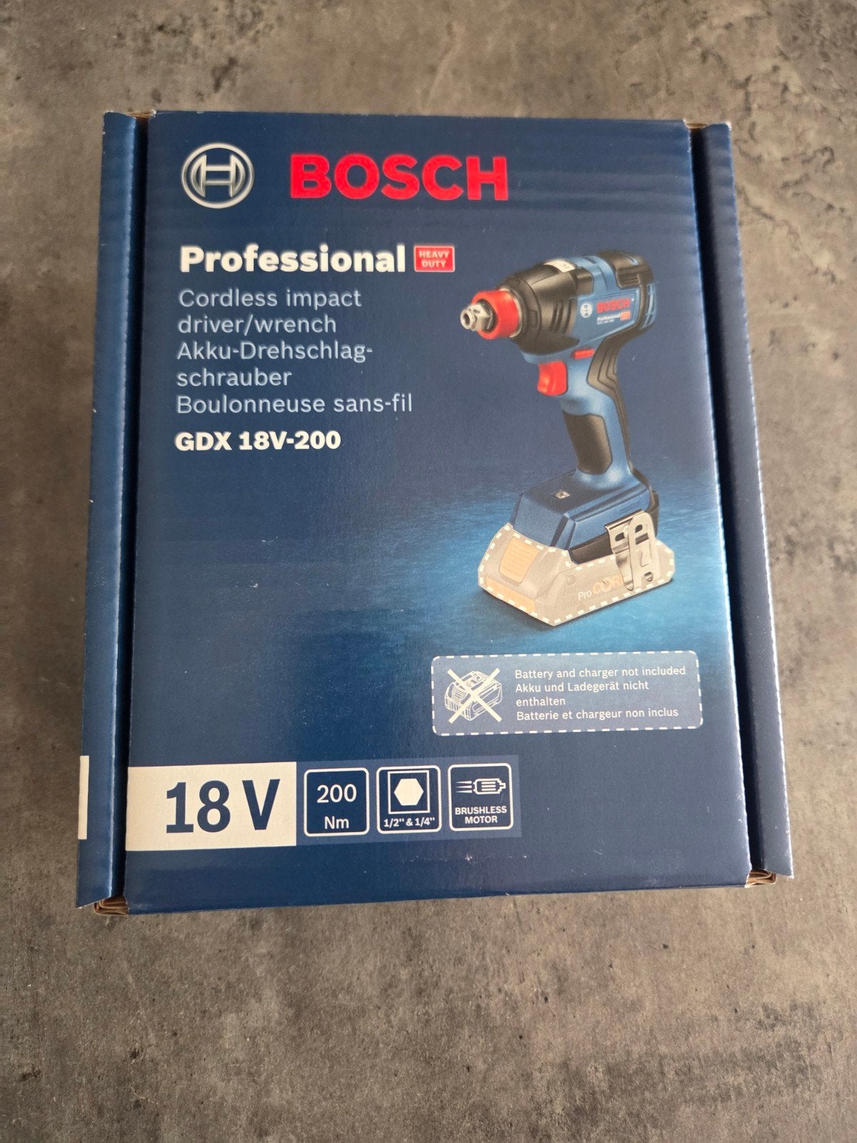 Bosch Professional GDX 18V-200 Accu Slagmoersleutel, Doe-het-zelf en Verbouw, Ophalen, Nieuw, Overige typen