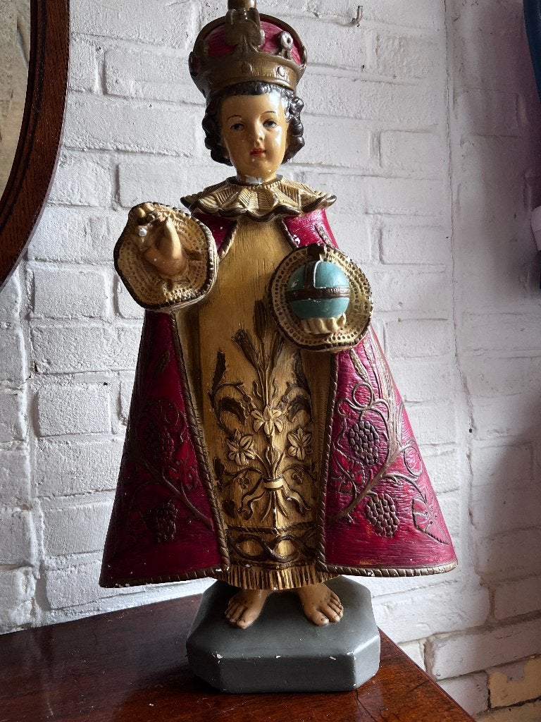 kindje van praag, oud, gips, 57 cm hoog, Antiek en Kunst, Ophalen of Verzenden